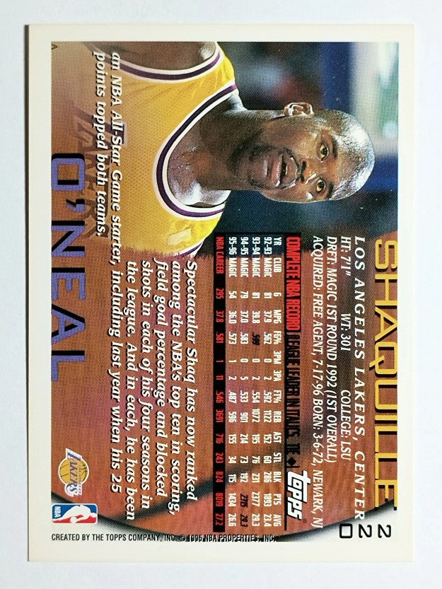 1996-97 Topps #220 Shaquille O'Neal