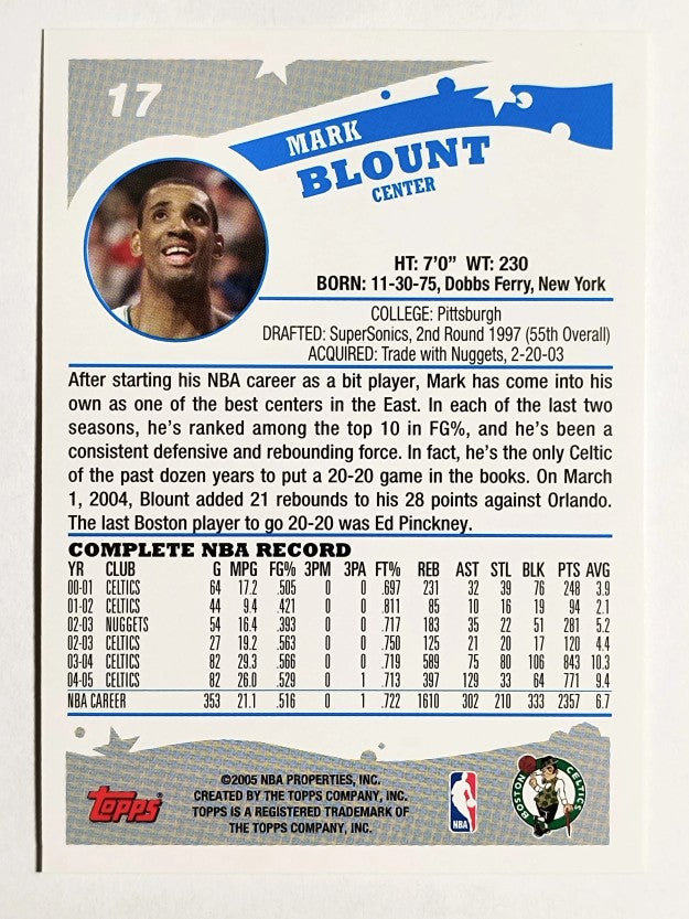 2005-06 Topps #17 Mark Blount