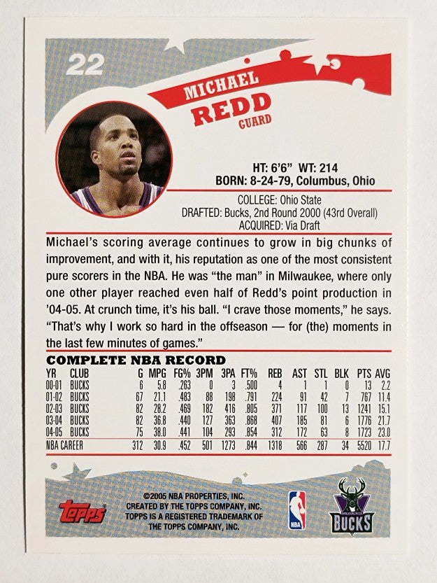 2005-06 Topps #22 Michael Redd