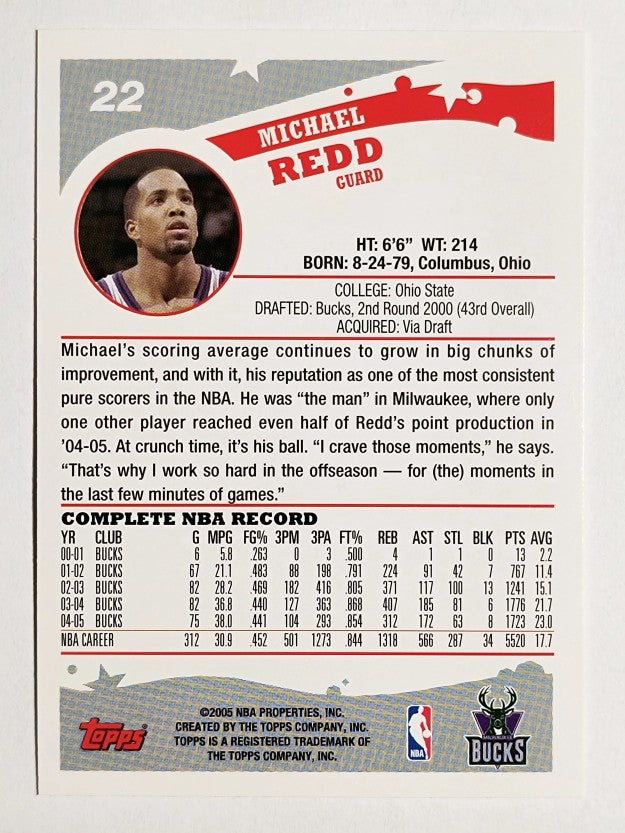 2005-06 Topps #22 Michael Redd