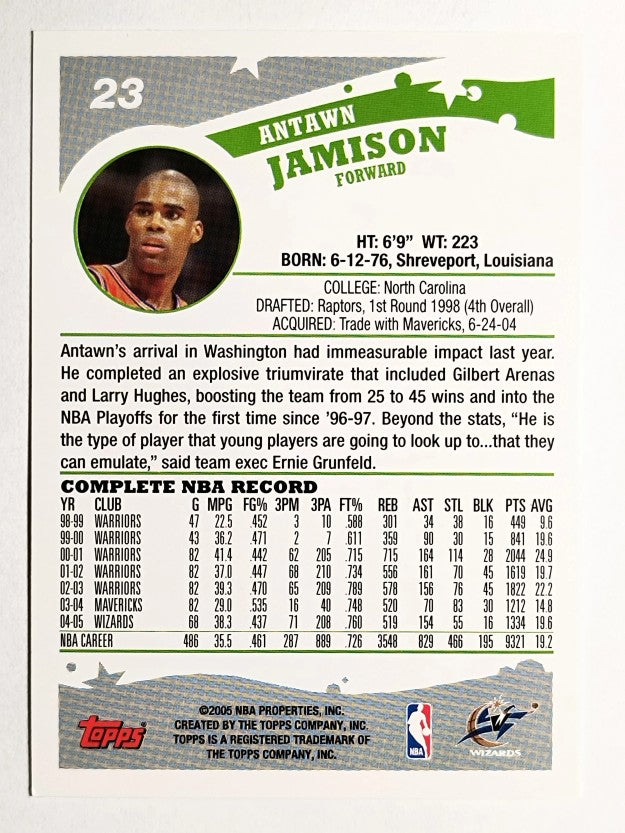 2005-06 Topps #23 Antawn Jamison