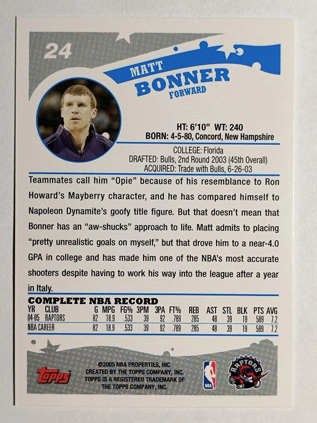 2005-06 Topps #24 Matt Bonner