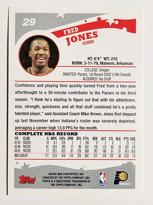 2005-06 Topps #29 Fred Jones