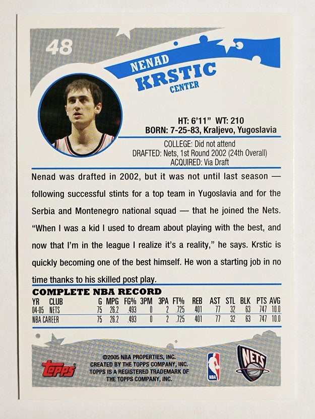 2005-06 Topps #48 Nenad Krstic