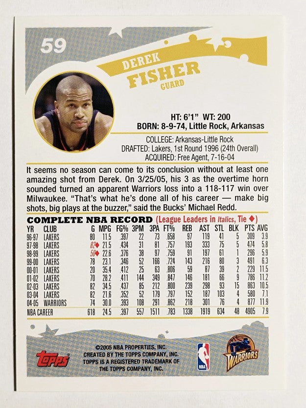 2005-06 Topps #59 Derek Fisher
