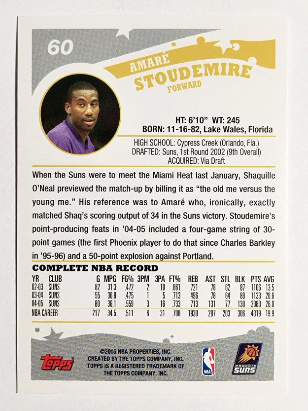 2005-06 Topps #60 Amare Stoudemire