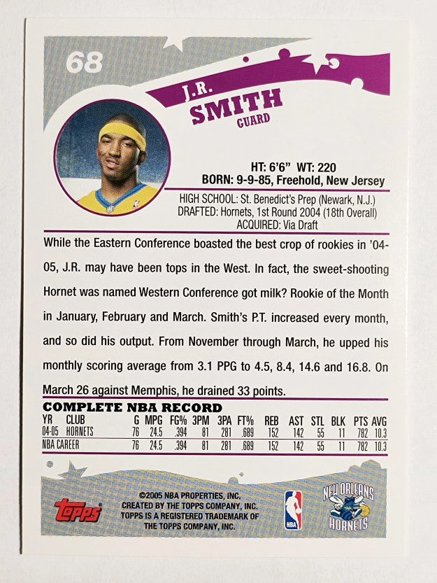 2005-06 Topps #68 J.R. Smith