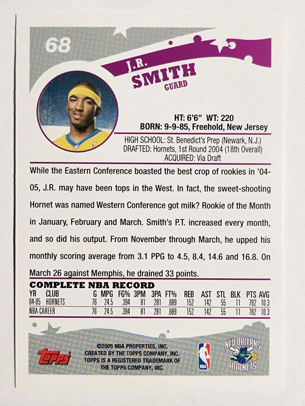 2005-06 Topps #68 J.R. Smith