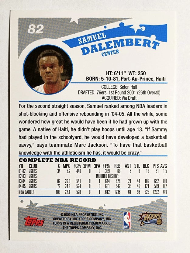 2005-06 Topps #82 Samuel Dalembert