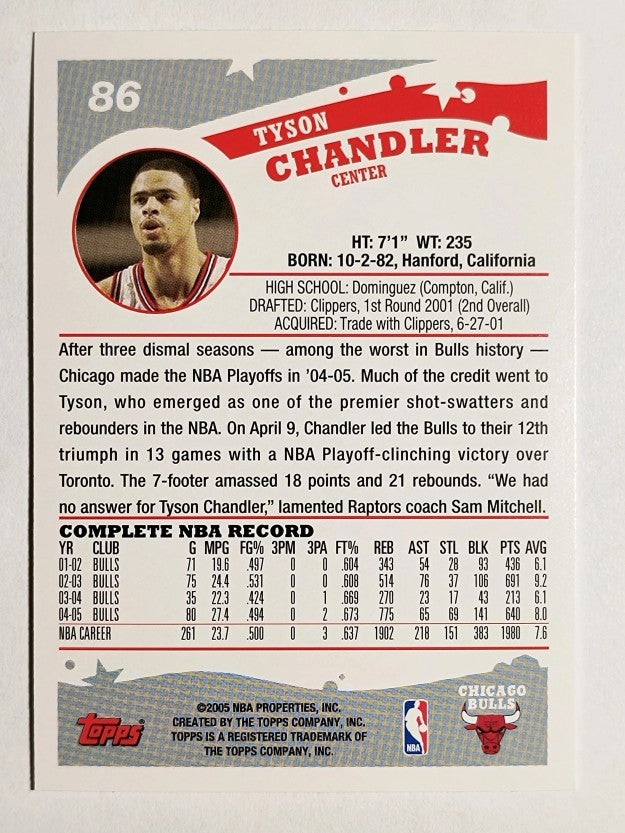 2005-06 Topps #86 Tyson Chandler