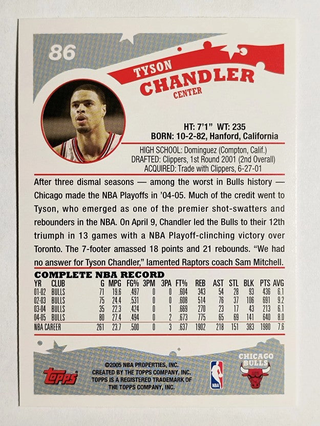 2005-06 Topps #86 Tyson Chandler