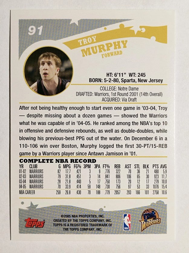 2005-06 Topps #91 Troy Murphy