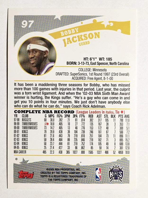 2005-06 Topps #97 Bobby Jackson