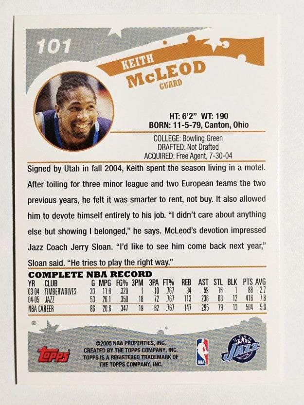 2005-06 Topps #101 Keith McLeod