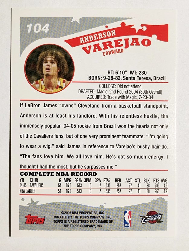 2005-06 Topps #104 Anderson Varejao