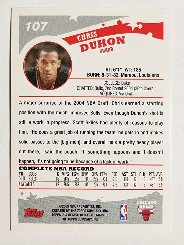 2005-06 Topps #107 Chris Duhon