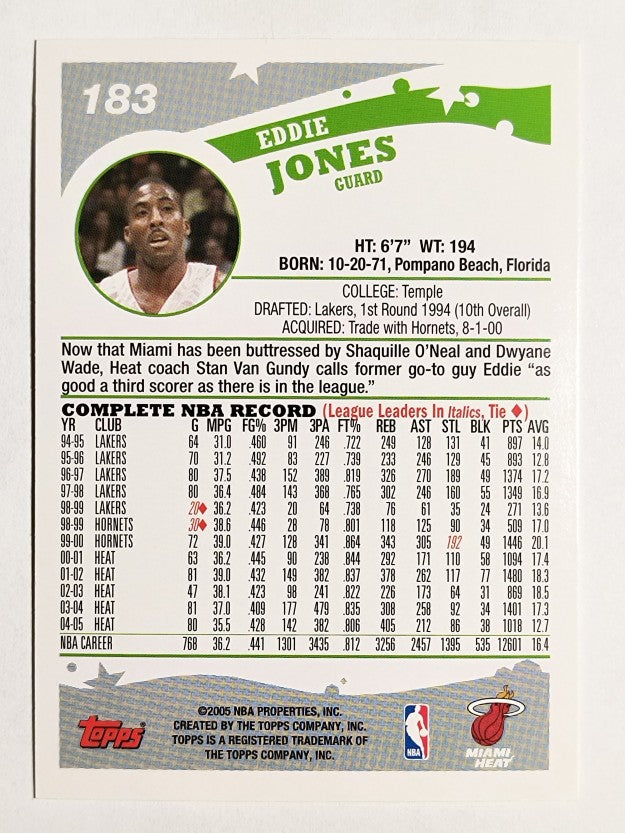 2005-06 Topps #183 Eddie Jones