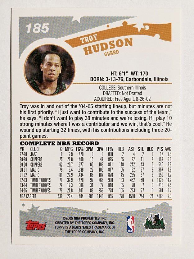 2005-06 Topps #185 Troy Hudson