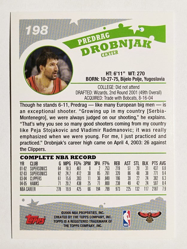2005-06 Topps #198 Predrag Drobnjak
