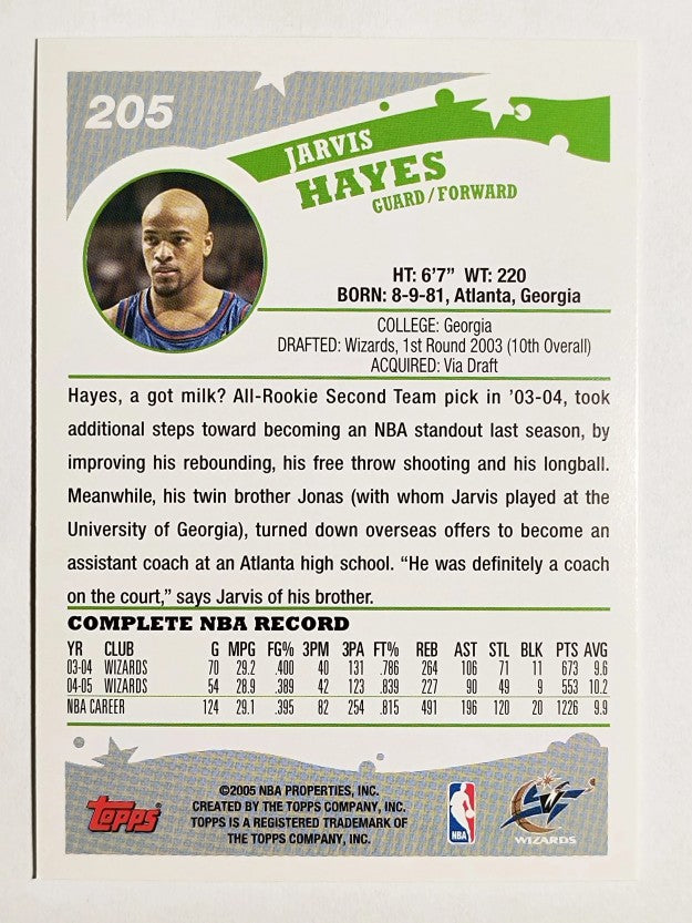 2005-06 Topps #205 Jarvis Hayes