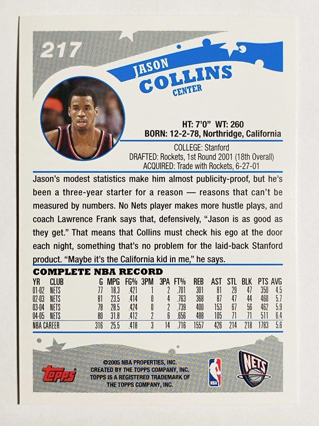2005-06 Topps #217 Jason Collins