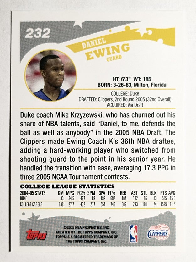 2005-06 Topps #232 Daniel Ewing RC