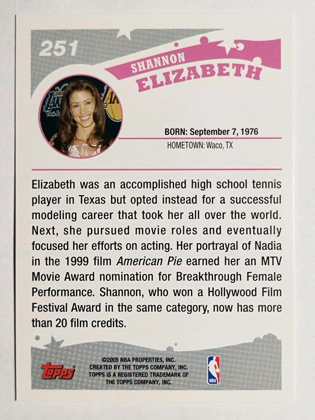 2005-06 Topps #251 Shannon Elizabeth