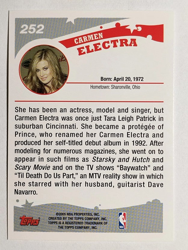 2005-06 Topps #252 Carmen Electra