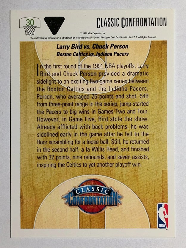 1991-92 Upper Deck #30 Larry Bird CC/Chuck Person