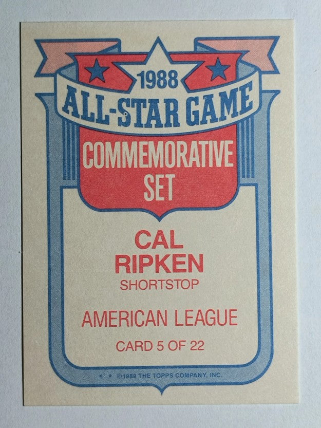 1989 Topps Glossy All-Stars #5 Cal Ripken