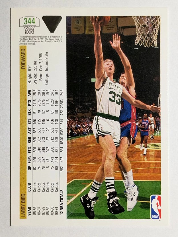 1991-92 Upper Deck #344 Larry Bird (NM)