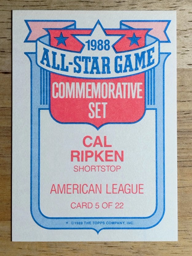 1989 Topps Glossy All-Stars #5 Cal Ripken