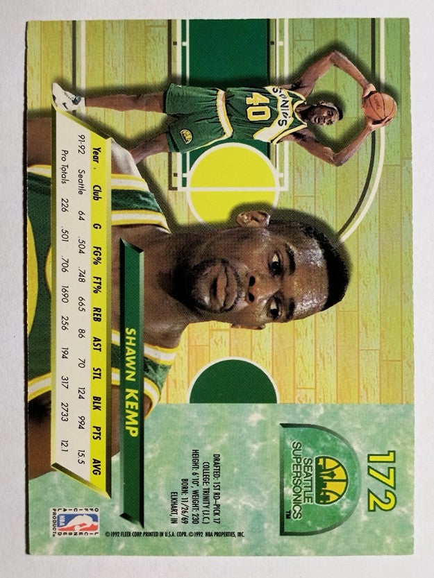 1992-93 Ultra #172 Shawn Kemp
