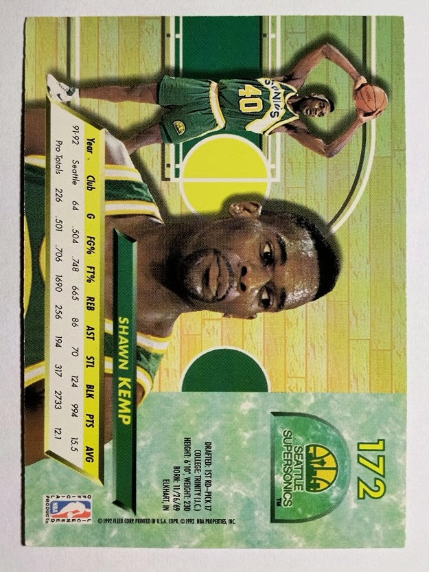 1992-93 Ultra #172 Shawn Kemp