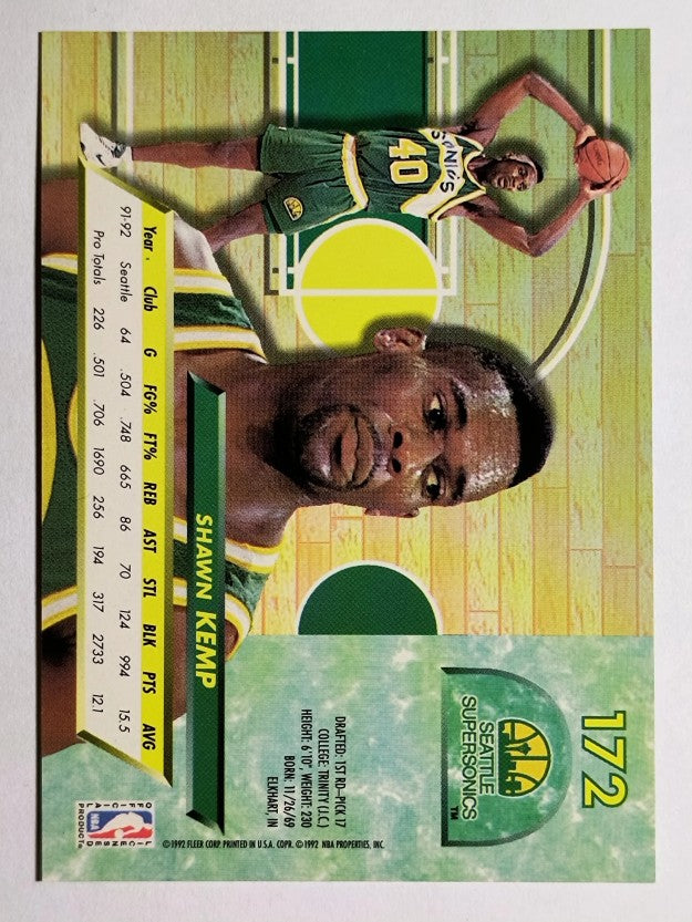 1992-93 Ultra #172 Shawn Kemp