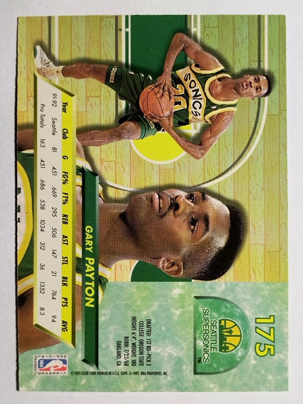 1992-93 Ultra #175 Gary Payton