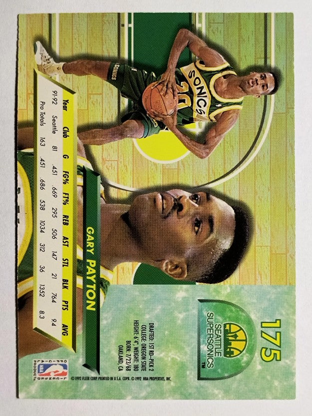 1992-93 Ultra #175 Gary Payton