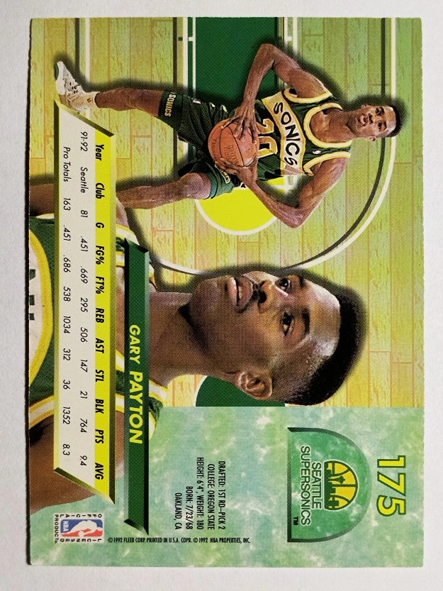 1992-93 Ultra #175 Gary Payton