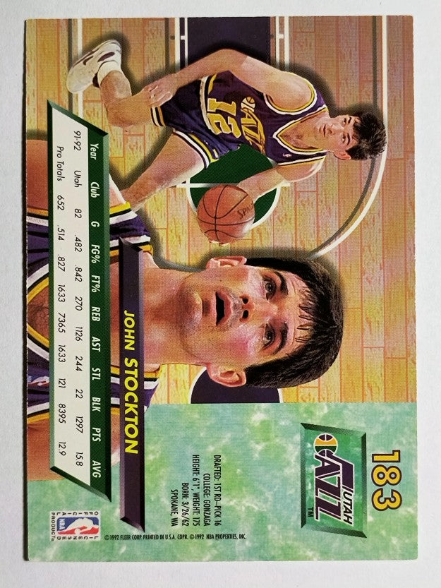 1992-93 Ultra #183 John Stockton