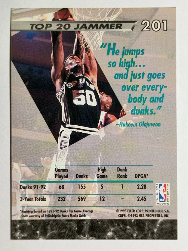 1992-93 Ultra #201 David Robinson JS