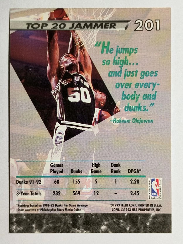 1992-93 Ultra #201 David Robinson JS