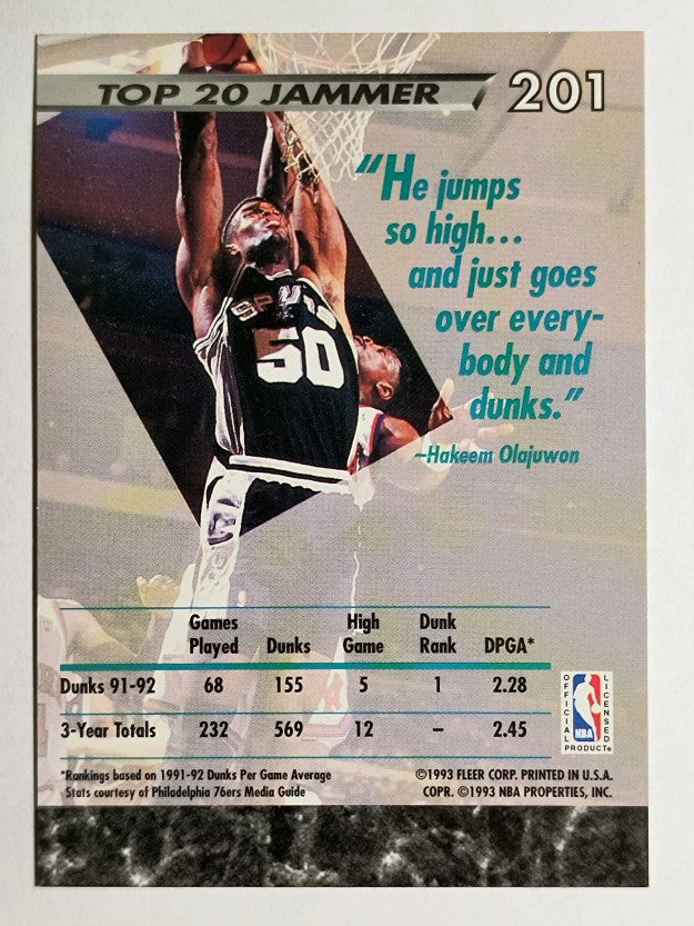 1992-93 Ultra #201 David Robinson JS