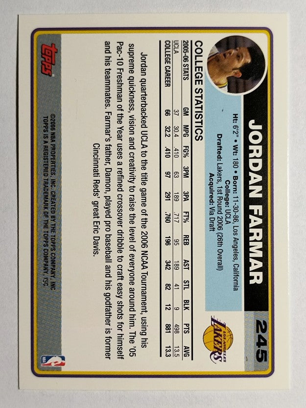 2006-07 Topps #245 Jordan Farmar RC