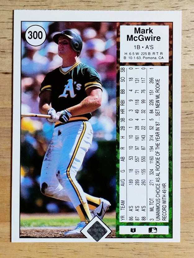 1989 Upper Deck #300 Mark McGwire