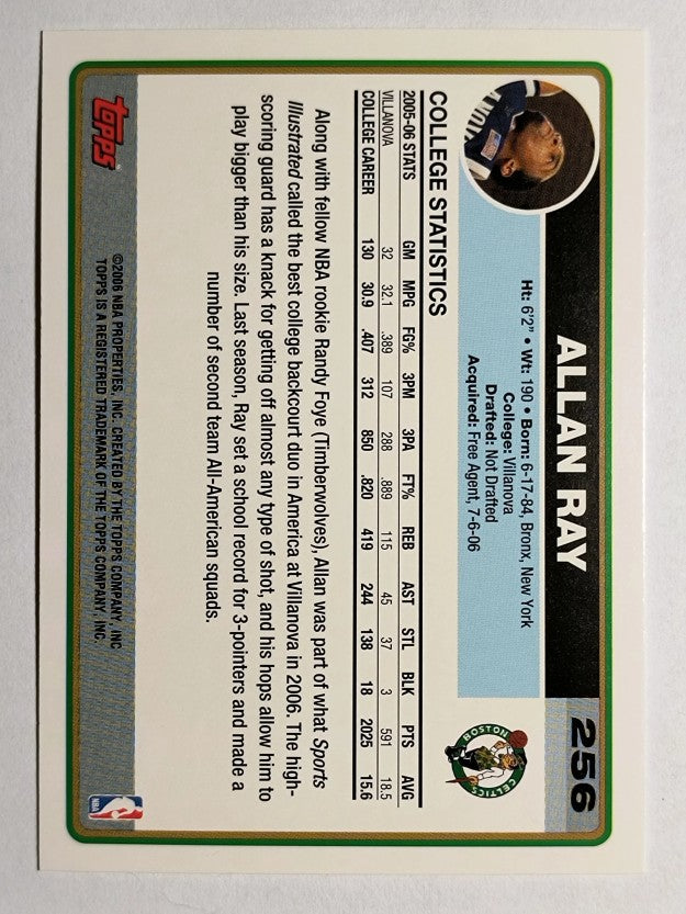 2006-07 Topps #256 Allan Ray RC
