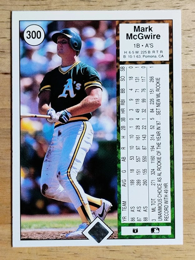 1989 Upper Deck #300 Mark McGwire