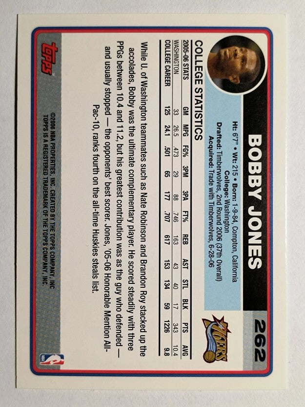 2006-07 Topps #262 Bobby Jones RC