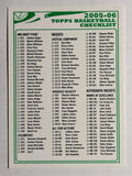 2005-06 Topps Checklists #NNO 221-Inserts