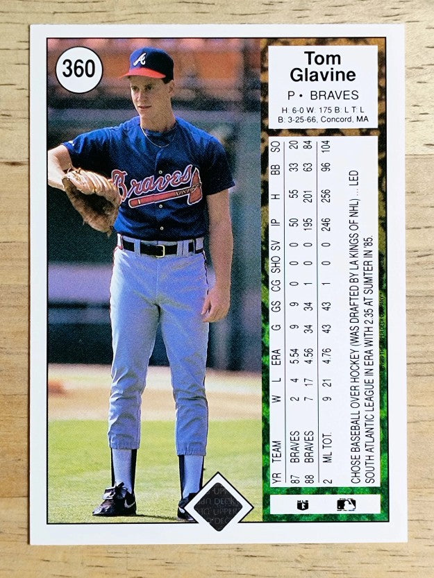 1989 Upper Deck #360 Tom Glavine