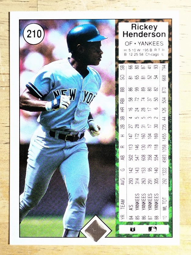 1989 Upper Deck #210 Rickey Henderson